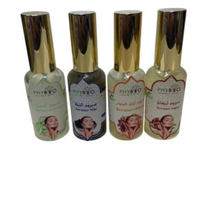 مجموعة سيروم طبيعي للبشرة – نيلة، أركان، أوبونكس وخيار | عناية متكاملة 100% �