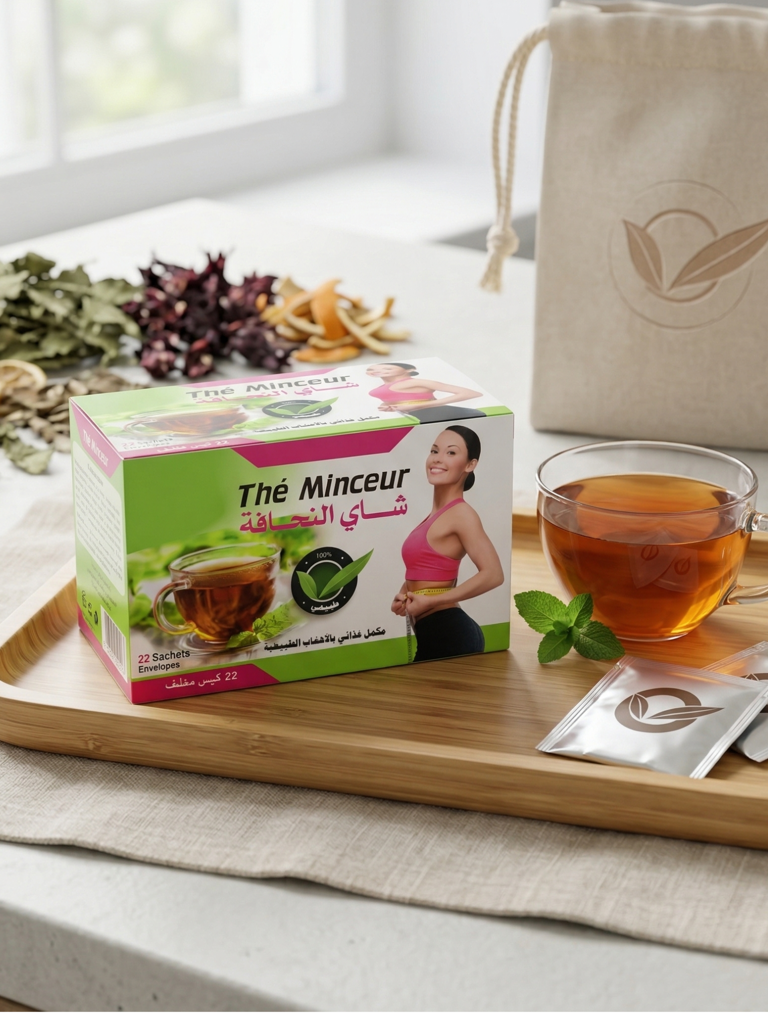 شاي النحافة الطبيعي 100%: لوزن مثالي وجسم صحي